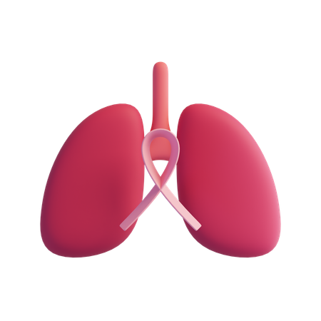 Lung cancer  3D Icon