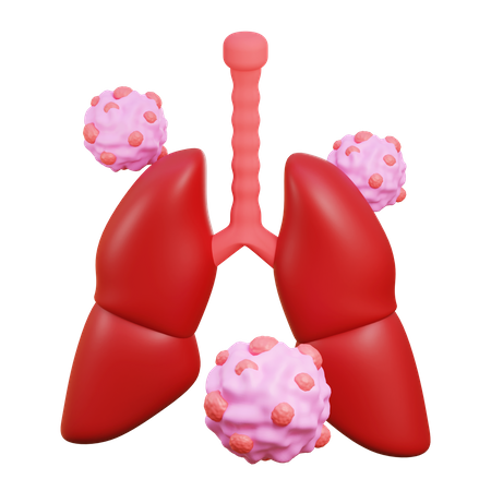 Lung cancer  3D Icon