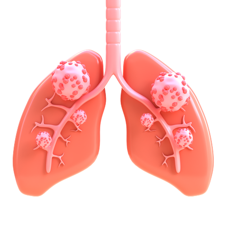 Lung Cancer  3D Icon