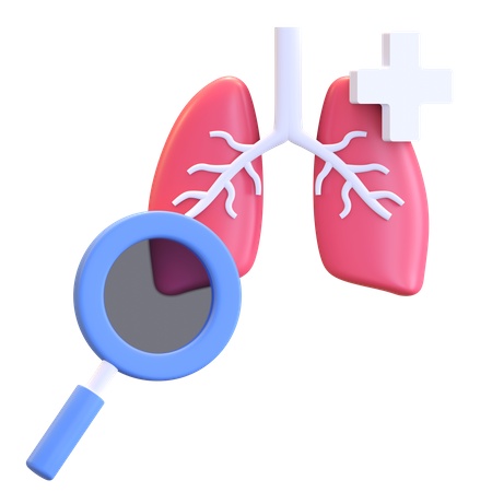 Lung Checkup 3D Illustration