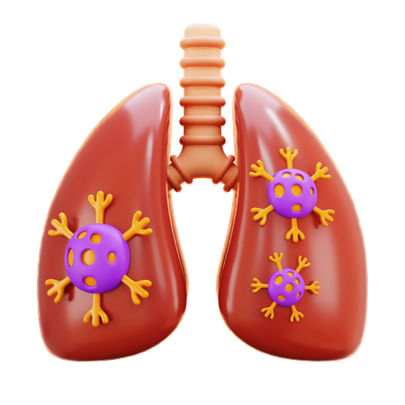 Lung Virus  3D Icon