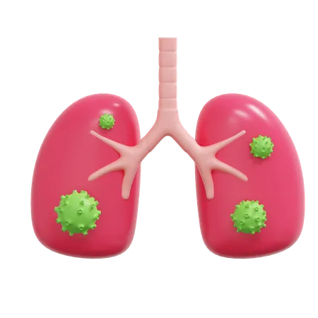 Lung Virus Disease  3D Icon