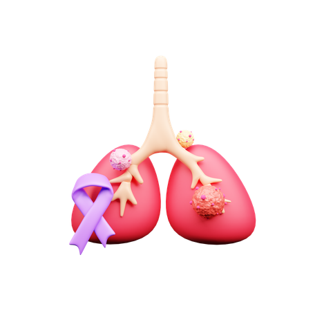 Lungs Cancer  3D Icon