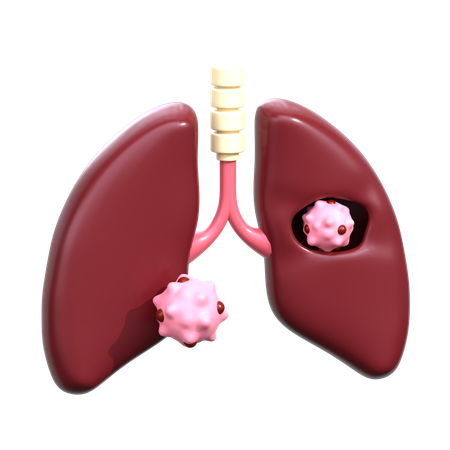 Lungs Cancer  3D Icon