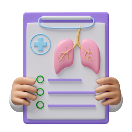 Lungs Report  3D Icon