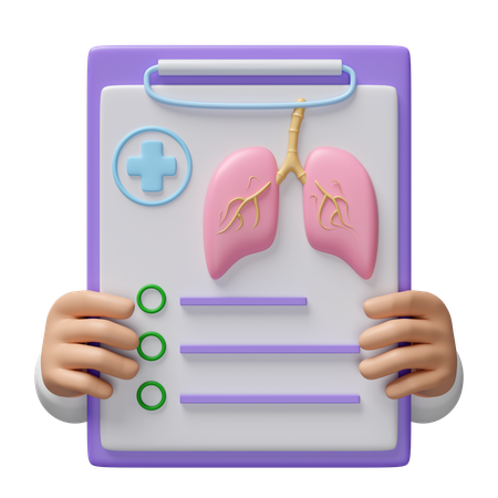 Lungs Report  3D Icon
