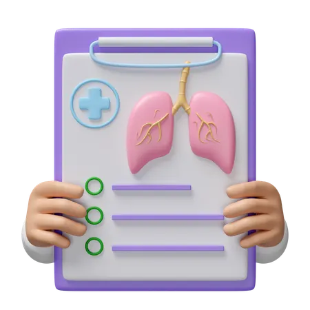 Lungs Report  3D Icon