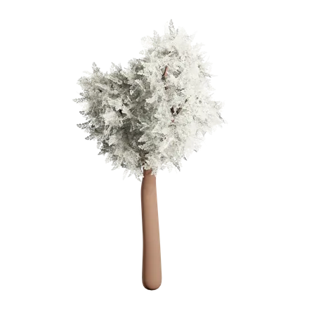 Lush White Bush  3D Icon