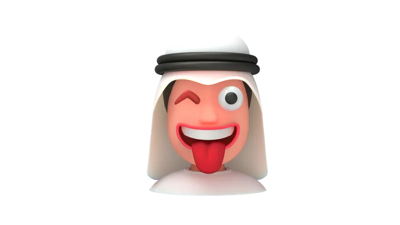 Arabischer Mann Emoji Emotion 3 D Symbol 3D Emoji