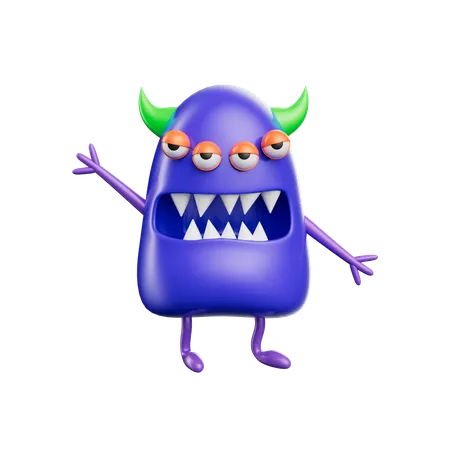 Lustige Monster  3D Icon