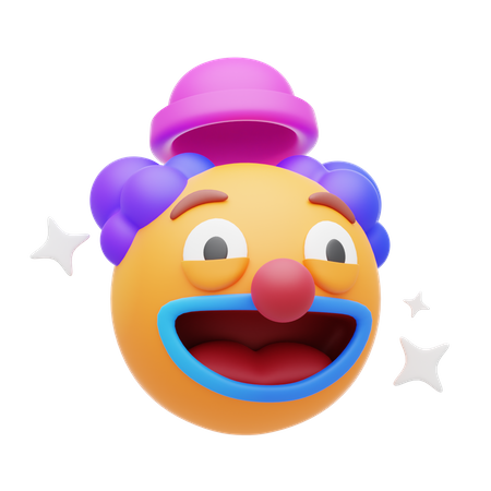 Lustiger Clown-Emoji  3D Icon