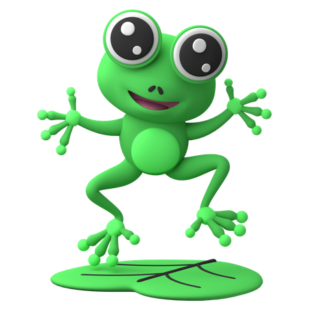 Lustiger Frosch  3D Icon