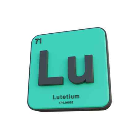 Lutétium  3D Illustration