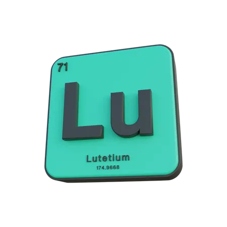 Lutétium  3D Illustration