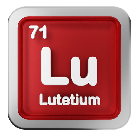 Tableau périodique du lutétium  3D Icon