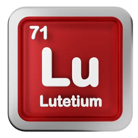 Tableau périodique du lutétium  3D Icon