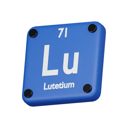 Lutetium Element 3 D Icon 3D Icon