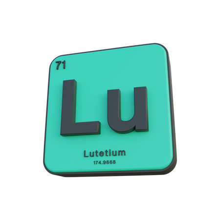 Lutetium  3D Illustration