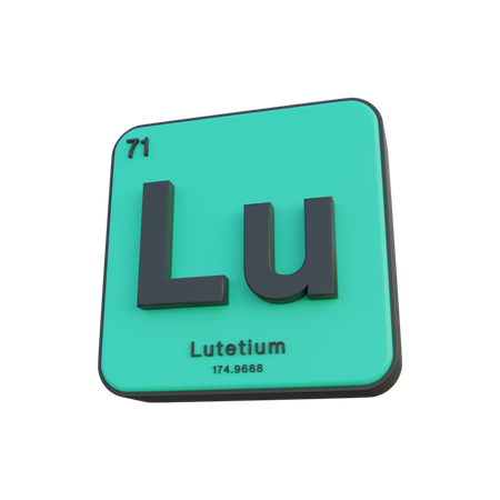 Lutetium  3D Illustration