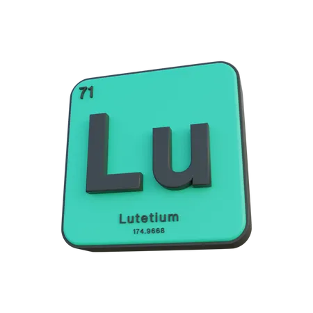 Lutetium  3D Illustration