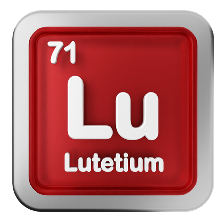 Lutetium Periodic Table  3D Icon