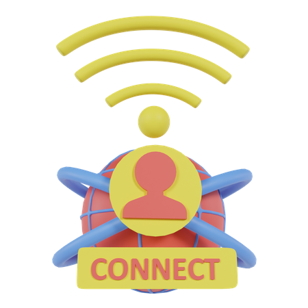 L'utilisateur se connecte  3D Icon