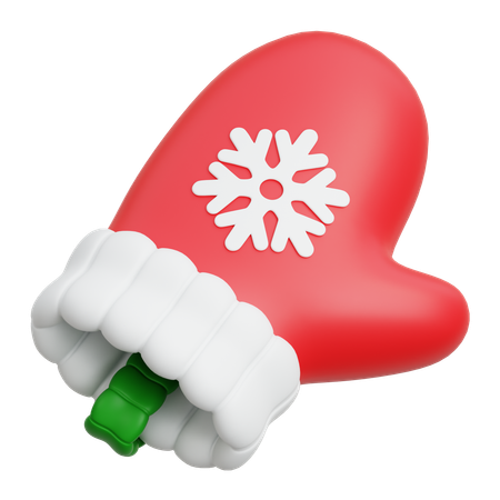 Luva de natal  3D Icon