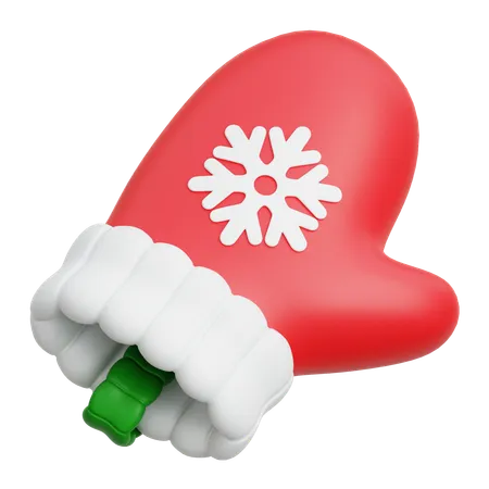 Luva de natal  3D Icon