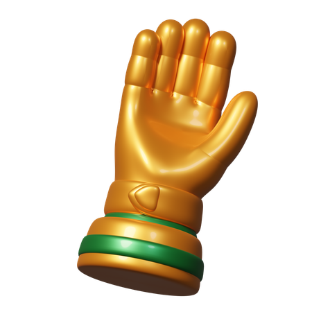 Luva dourada  3D Icon