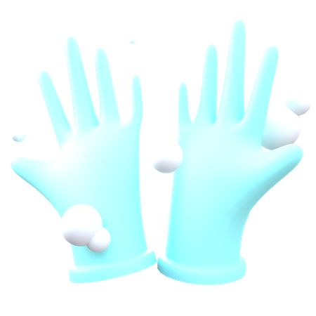 Luvas de borracha  3D Icon