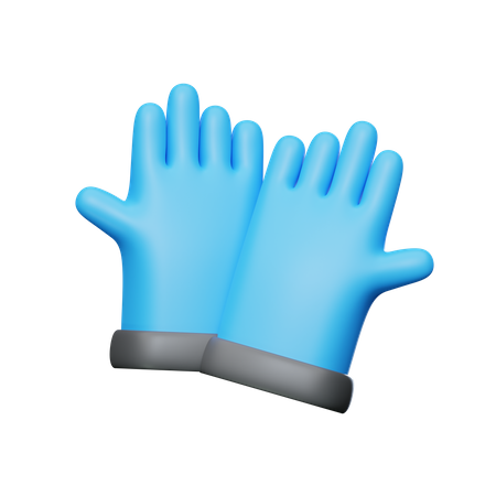 Luvas de borracha  3D Icon