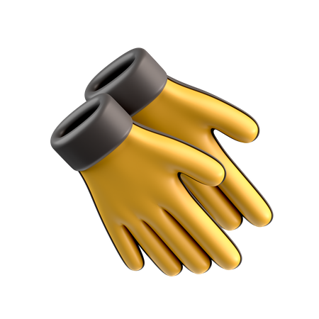 Luvas de borracha  3D Icon
