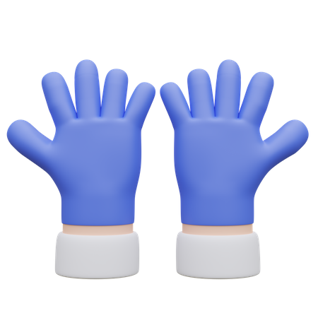Luvas de borracha  3D Icon