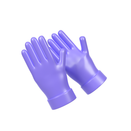 Luvas de borracha  3D Icon