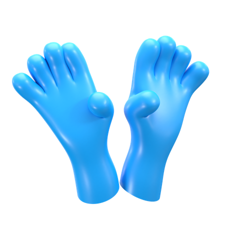 Luvas de borracha  3D Icon