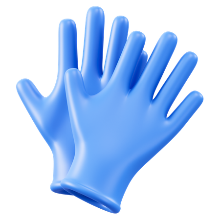 Luvas de borracha  3D Icon