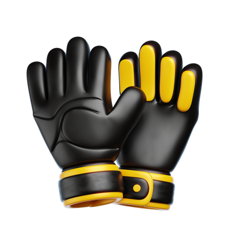 Luvas de goleiro  3D Icon