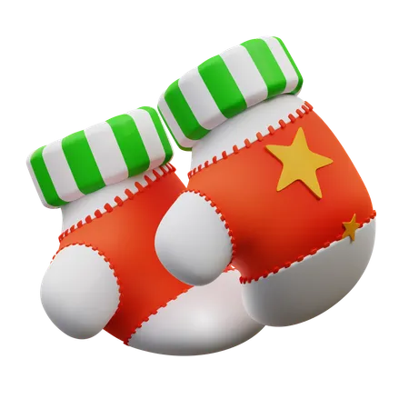 Luvas de natal  3D Icon