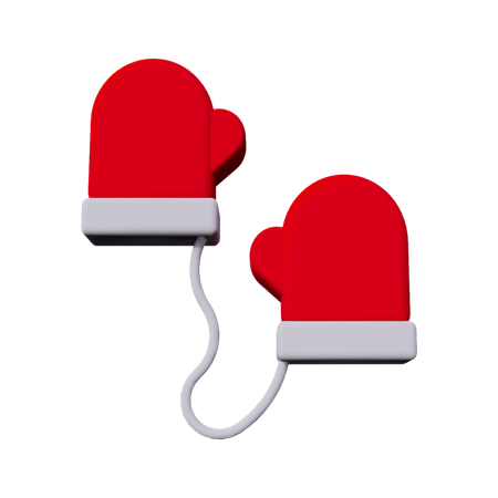 Luvas de natal  3D Icon