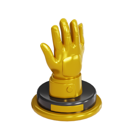 Luvas douradas  3D Icon