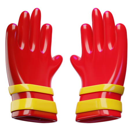 Luvas resistentes ao fogo  3D Icon