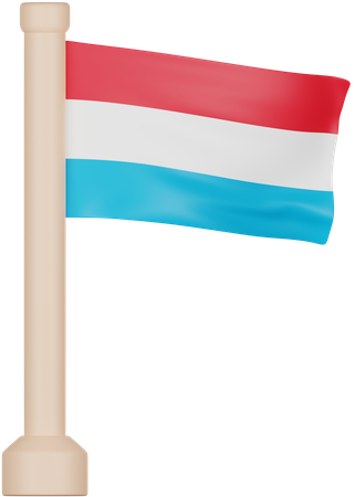 Luxembourg Flag  3D Icon