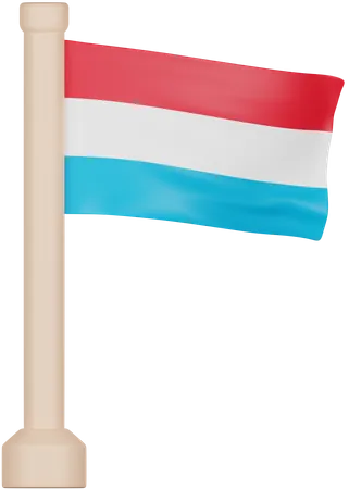 Luxembourg Flag  3D Icon