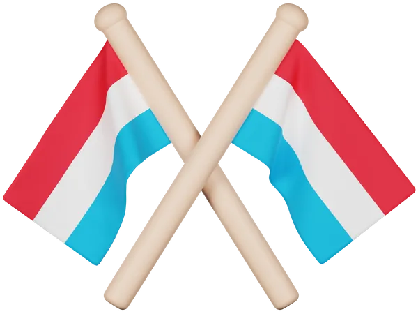 Luxembourg Flag 3D Icon