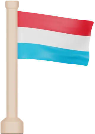 Luxembourg Flag 3D Icon