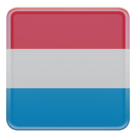 Luxembourg Square Flag  3D Icon