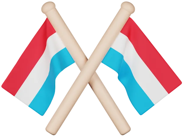 Luxemburg-Flagge  3D Icon