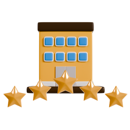 Luxury Five-Star Hotel  3D Icon