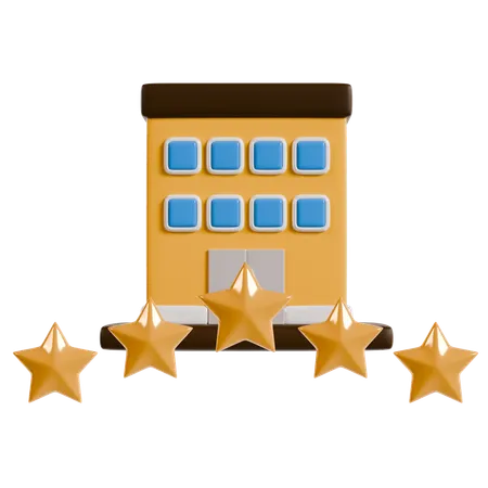 Luxury Five-Star Hotel  3D Icon