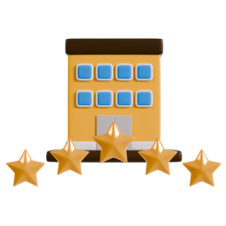 Luxury Five-Star Hotel  3D Icon